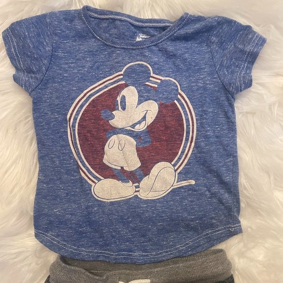 2/$10 Sale! Mickey Mouse T-Shirt and Cat and Jack Jeans Size 12 Months - Picture 4 of 7